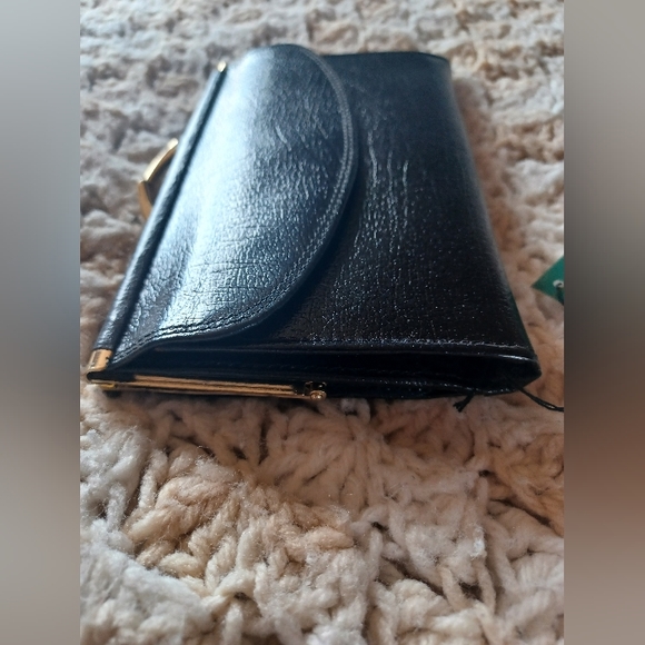 New with Tags Vintage Churchill Black Leather Wallet 1960's - Picture 7 of 7